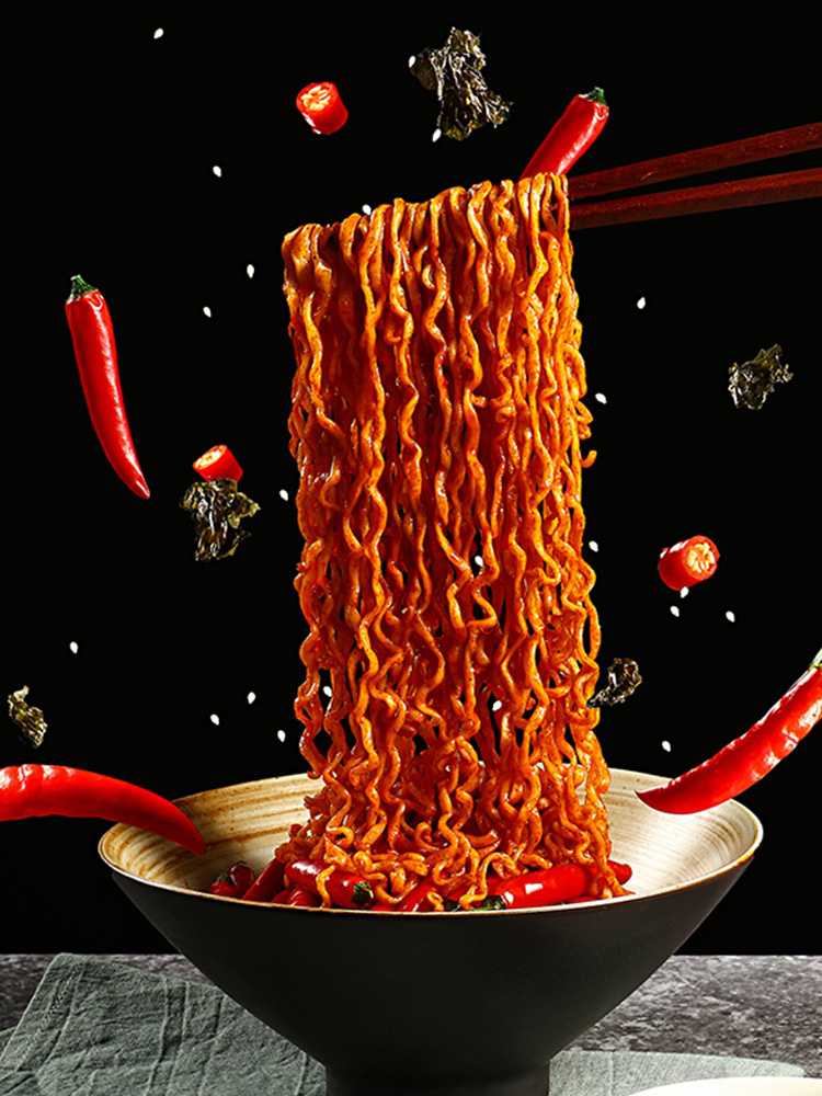 白象火雞面袋裝大辣嬌韓式奶油小龍蝦拌面方便面官方旗艦店授權